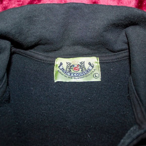 Vintage "Yo! Juicy" Mock Neck Racer Stripes Zipup - Picture 4 of 5